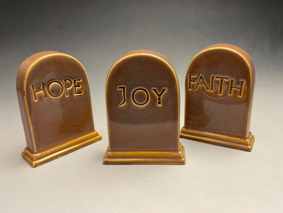 Mini Tombstone Trio - Hope, Joy, Faith