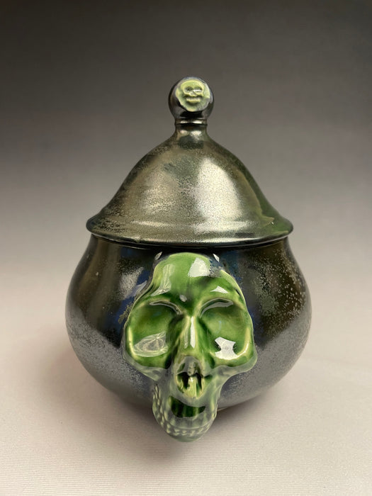 Longface Skull Sugar Bowl - Gunmetal