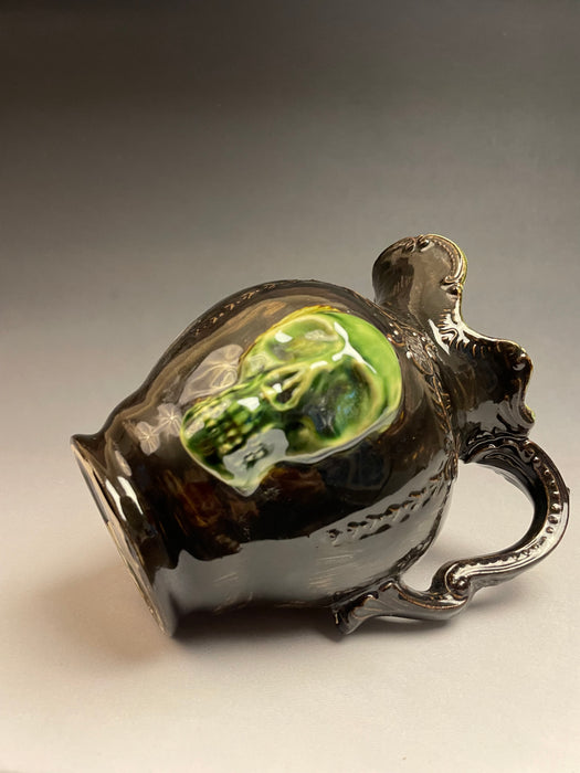 Victorian Double Skull Pitcher - Onyx