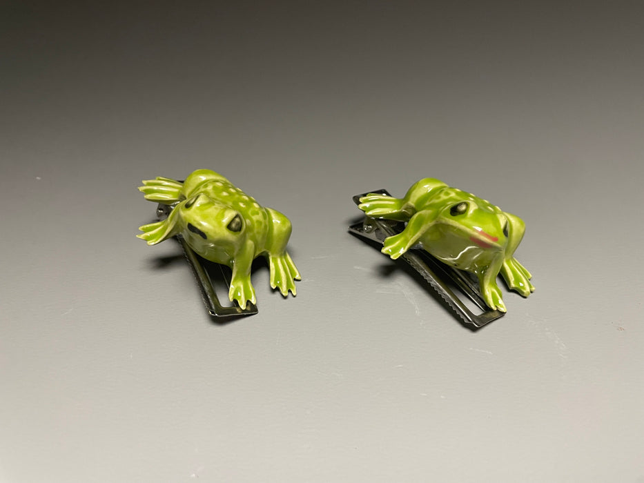 Frog Barrettes, Set of 2