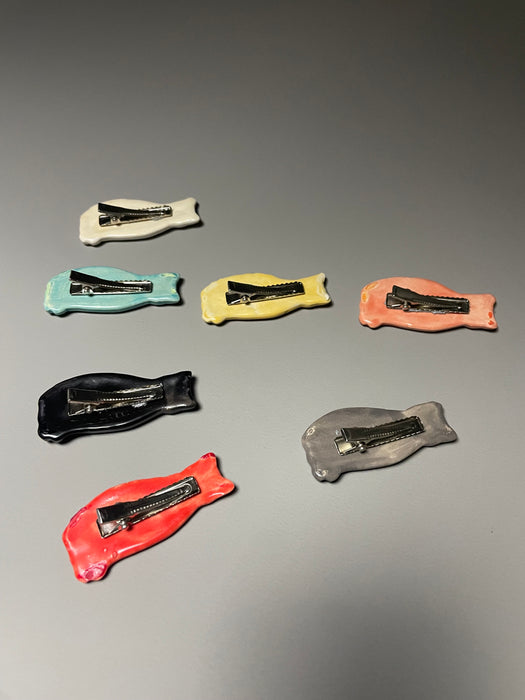 Ceramic Cat Barrettes