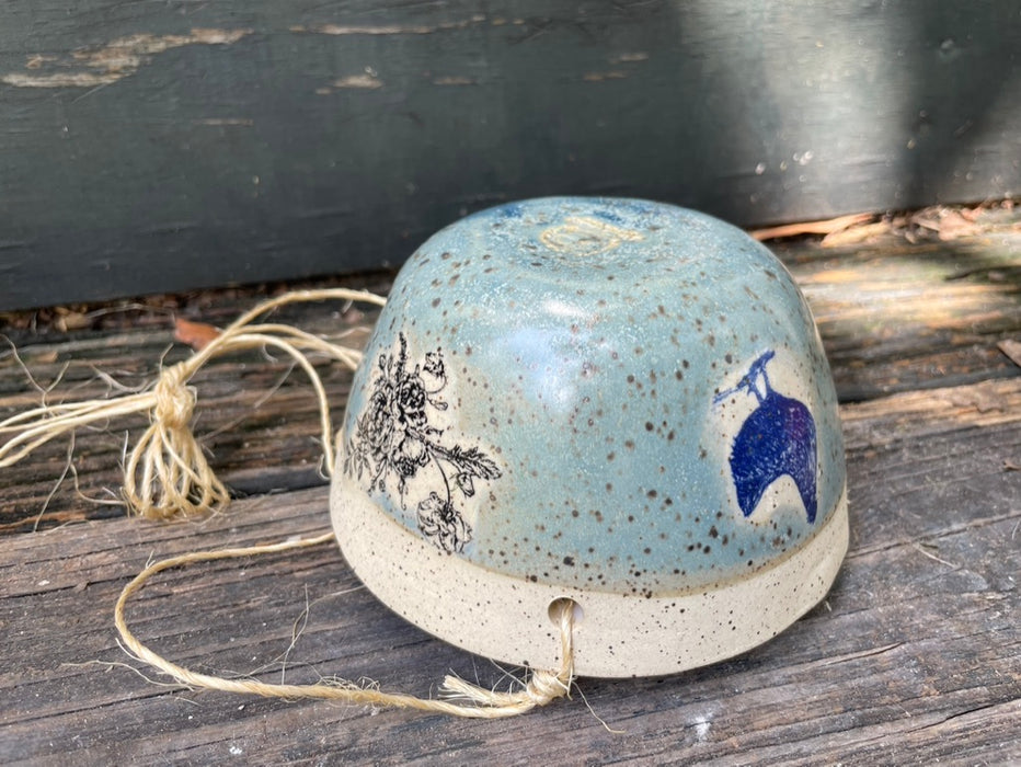 Lil' Blue on Blue Country Chicken Planter