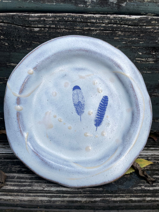 Feather Frost Appetizer / Cake Plates