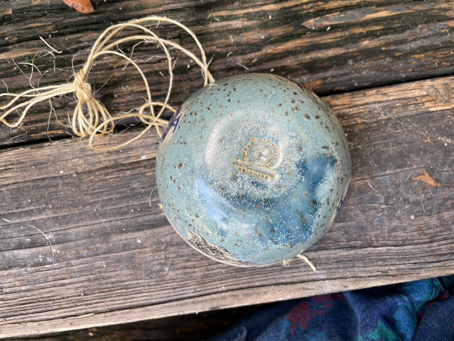 Lil' Blue on Blue Country Chicken Planter
