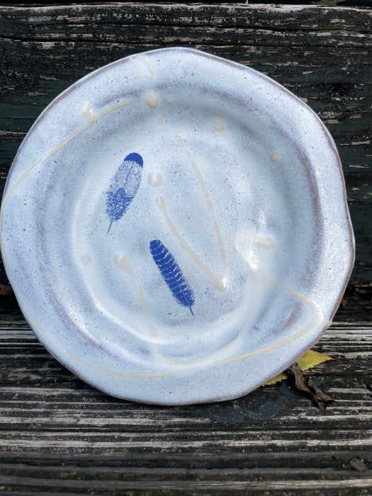 Feather Frost Appetizer / Cake Plates