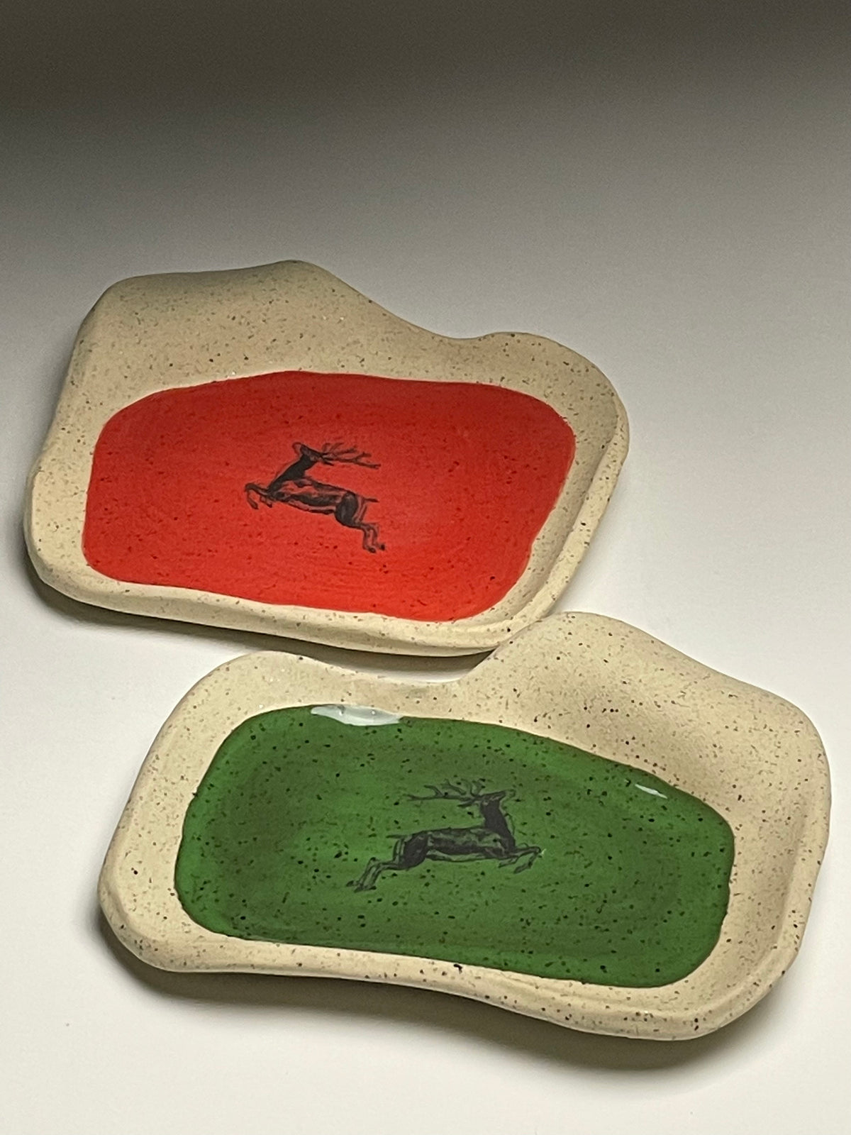 Dasher Holiday Cheese Board Set otherside ceramics